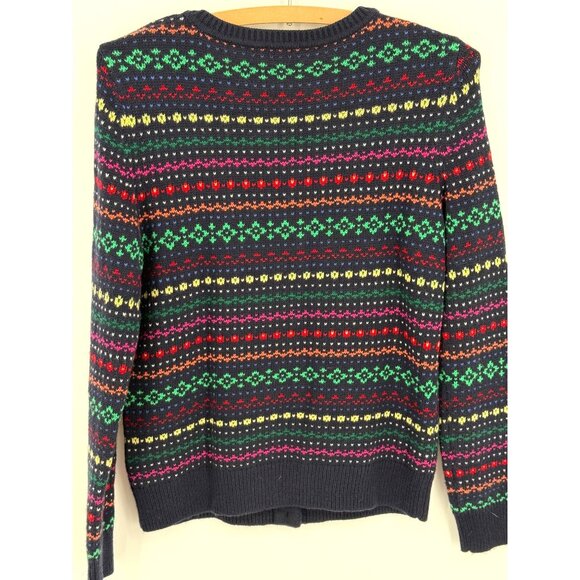 Talbots Womens‎ Fair Isle Button Cardigan Sweater SP Multicolor Petite - Picture 5 of 6